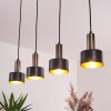 Pretoria Lampada a Sospensione LED Ottone, Nero, 4-Luci