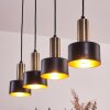 Pretoria Lampada a Sospensione LED Ottone, Nero, 4-Luci