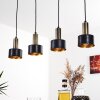 Pretoria Lampada a Sospensione LED Ottone, Nero, 4-Luci