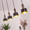 Pretoria Lampada a Sospensione LED Ottone, Nero, 4-Luci