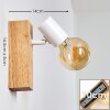 Barbengo Applique Legno chiaro, Bianco, 1-Luce