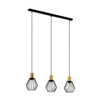 Eglo PALMORLA Lampadario a sospensione Marrone, Nero, 3-Luci