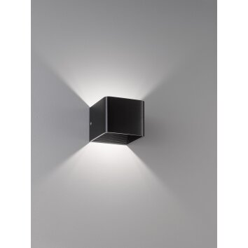 Fischer & Honsel  Dan Applique LED Nero, 1-Luce
