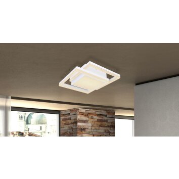 Globo SQUARES Plafoniera LED Bianco, 1-Luce