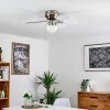 Trillo ventilatore da soffitto Grigio, Nichel opaco, Bianco, 1-Luce