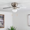 Trillo ventilatore da soffitto Grigio, Nichel opaco, Bianco, 1-Luce