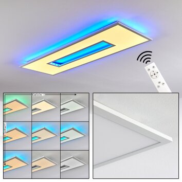 Turbalá Plafoniera LED Bianco, 1-Luce, Telecomando, Cambia colore