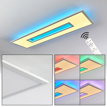 Turbalá Plafoniera LED Bianco, 1-Luce, Telecomando, Cambia colore