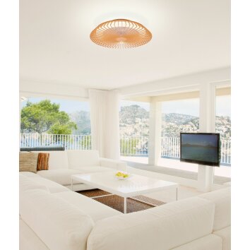 Mantra HIMALAYA ventilatore da soffitto LED Legno chiaro, 1-Luce, Telecomando