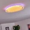 Fondaco Plafoniera LED Bianco, 1-Luce, Telecomando, Cambia colore