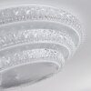 Roseto Plafoniera LED Trasparente, chiaro, Bianco, 1-Luce, Telecomando