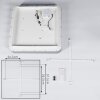 Gabbiana Plafoniera LED Grigio, Bianco, 1-Luce, Telecomando