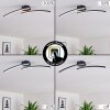 Aringa Plafoniera LED Nero, 1-Luce