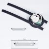 Aringa Plafoniera LED Nero, 1-Luce