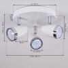Idlewild Plafoniera LED Cromo, Bianco, 3-Luci