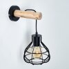 Gainesville Applique Legno chiaro, Nero, 1-Luce