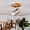 Zuoz Plafoniera Legno chiaro, 1-Luce