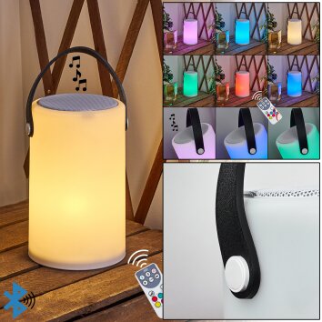 Chilar Lampada da tavolo LED Nero, Bianco, 1-Luce, Telecomando, Cambia colore