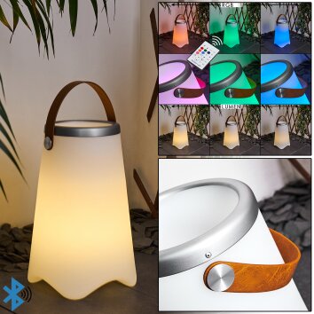 Chilar Lampada da tavolo LED Marrone, Bianco, 1-Luce, Telecomando, Cambia colore