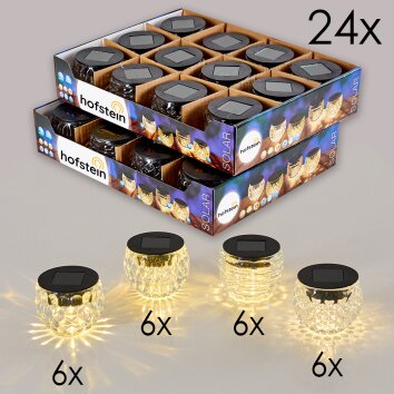 Benson Set di lampade solari 24 pezzi LED Nero, 1-Luce