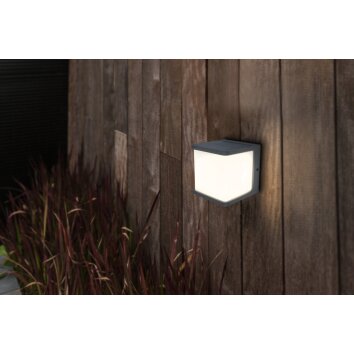 Lutec DOBLO Lampade solari LED Antracite, 1-Luce, Sensori di movimento