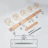 Saltaire Lampada a Sospensione Legno chiaro, Argento, 5-Luci