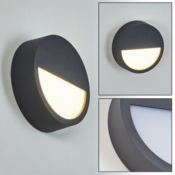 Nagap Applique da esterno LED Antracite, Bianco, 1-Luce