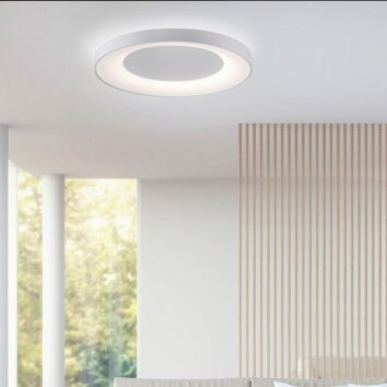 Leuchten Direkt ANIKA Plafoniera LED Bianco, 1-Luce, Telecomando