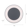 Leuchten Direkt ANIKA Plafoniera LED Antracite, 1-Luce, Telecomando
