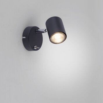 Leuchten Direkt TARIK Applique LED Nero, 1-Luce