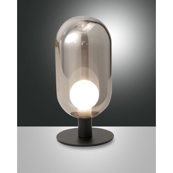 Fabas Luce Gubbio Lampada da tavolo LED Nero, 1-Luce