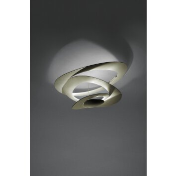 Artemide Pirce Mini Plafoniera LED Oro, 1-Luce