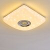 Lovisa Plafoniera LED Cromo, Bianco, 1-Luce, Telecomando, Cambia colore