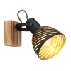Globo LENNA Applique Legno scuro, Nero, 1-Luce