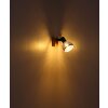 Globo LENNA Applique Legno scuro, Nero, 1-Luce