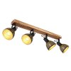 Globo LENNA Plafoniera Legno scuro, Nero, 4-Luci