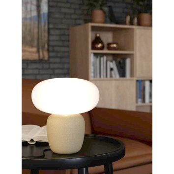 Eglo-Leuchten CAHUAMA Lampada da tavolo Marrone chiaro, 1-Luce