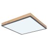 Globo DORO Plafoniera LED Aspetto del legno, Nero, 1-Luce, Telecomando