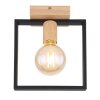 Globo DANIEL Plafoniera Legno chiaro, Nero, 1-Luce
