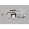 Trio-Leuchten Jive Plafoniera LED Nero, 1-Luce, Telecomando