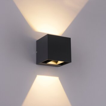 Paul-Neuhaus BLOCK Applique da esterno LED Antracite, 2-Luci
