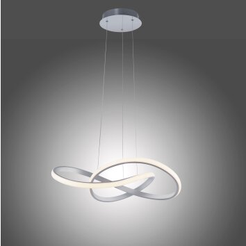 Leuchten-Direkt MARIA Lampada a Sospensione LED Alluminio, 1-Luce