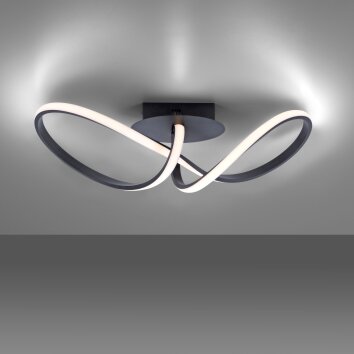 Leuchten-Direkt MARIA Plafoniera LED Nero, 1-Luce