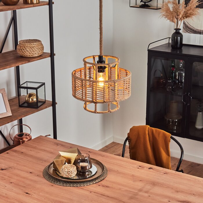 Riekje Lampadario a sospensione Marrone, Nero, 1-Luce