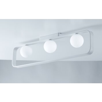 Luce-Design Roxy Plafoniera Bianco, 3-Luci