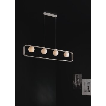 Luce-Design Roxy Lampada a Sospensione Bianco, 4-Luci