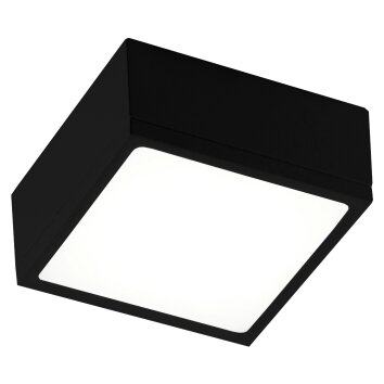 Luce-Design Klio Plafoniera LED Nero, 1-Luce