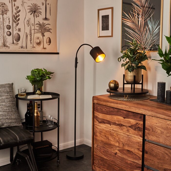 Alsen Lampada da terra Nero, 1-Luce