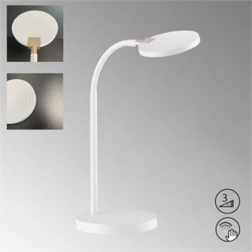 Fischer-Honsel Luna Lampada da tavolo LED Bianco, 1-Luce