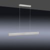 Leuchten-Direkt LOLAsmart-NILA Lampada a Sospensione LED Alluminio, 2-Luci, Telecomando, Cambia colore
